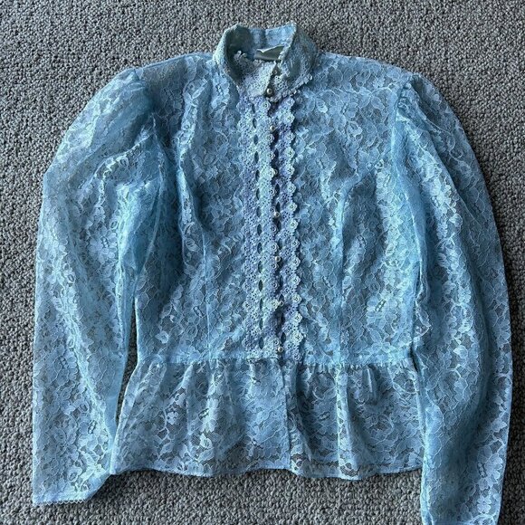 Gunne Sax Gold Label XS | VNT Lace Blouse | Victorian Prairie Top | Cottagecore - Picture 1 of 11